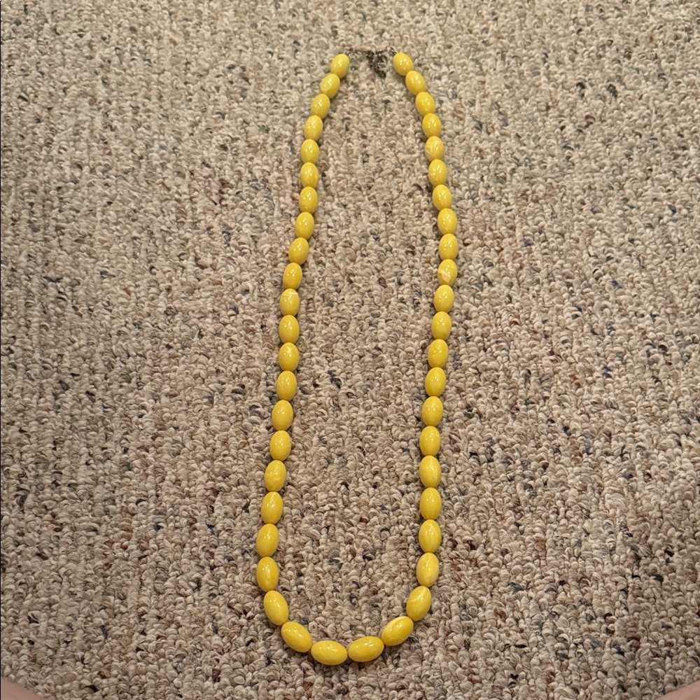 Yellow Beaded Necklace